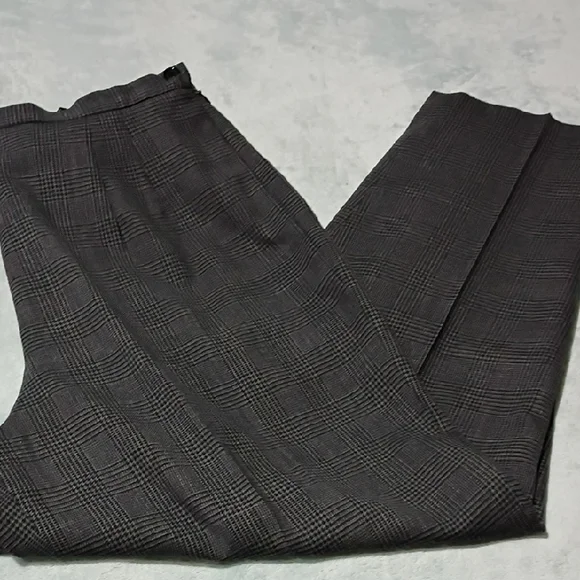 Talbots Charcoal Checkered Pants - Picture 8 of 10